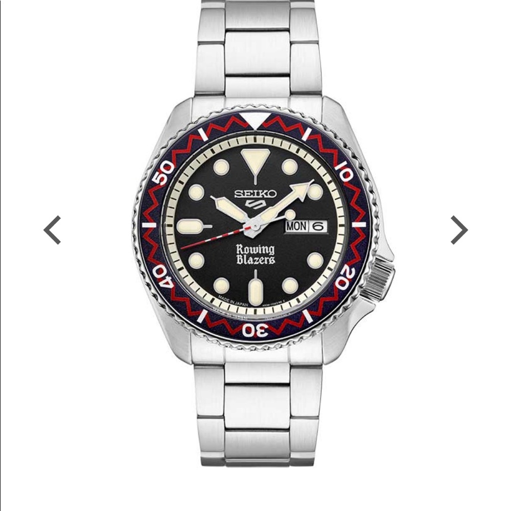 NWT Limited Edition ROWING BLAZERS Seiko SRPG51
with both bands & hat SOLD OUT!